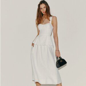 Reformation Misty Linen Two Piece Ivory - Size 2